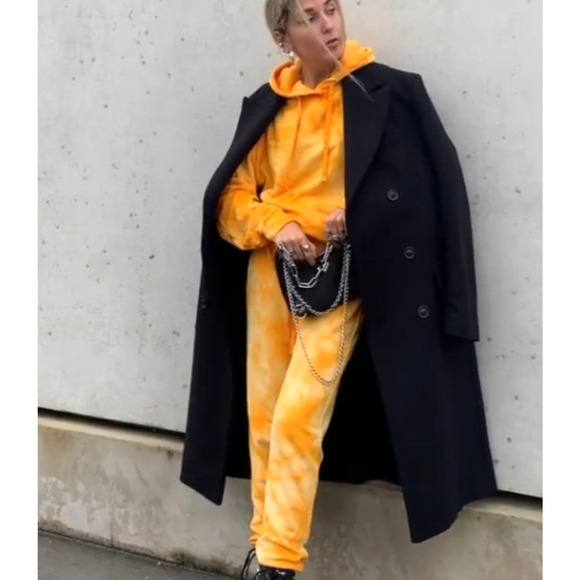 WSLY BANDIER 2-pc EcoSoft tie-up jogger goop hoodie sweatpants lounge set $305 m - Picture 13 of 14